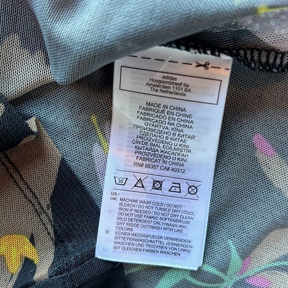 Adidas Originals Women's All Over Print AOP Floral Sheer Top Size Small - Picture 12 of 14